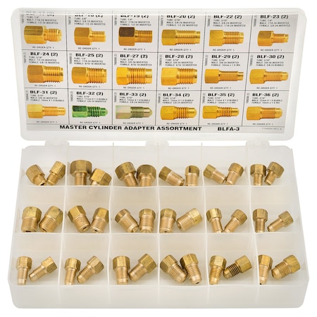 Ags 3/16 Tube Nut, Union, Adapter Fitting Assortment, 24 SKU, BLFA-8. BLFA-3